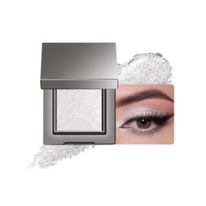 Matte Neutral Single Eye Shadow Palettes Eye Makeup, White Glitter Cream Eyeshadow Palette Makeup, High Pigment Waterproof Nudes Eye Shadow Palettes, For Older Women(, Pack of 1)