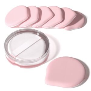 8Pcs Air Cushion Makeup Sponges for Foundation with Portable Box | Latex-Free Blending Sponge for Liquid, Foundation and Powder | Teardrop Powder Puff | Pink Drop
