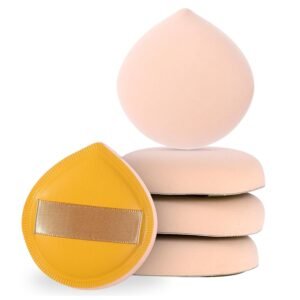 5 PCS Makeup Sponges for Foundation, Fluffy Powder Puff, Teardrop Latex Foundations Applicator for Concealer and Powder