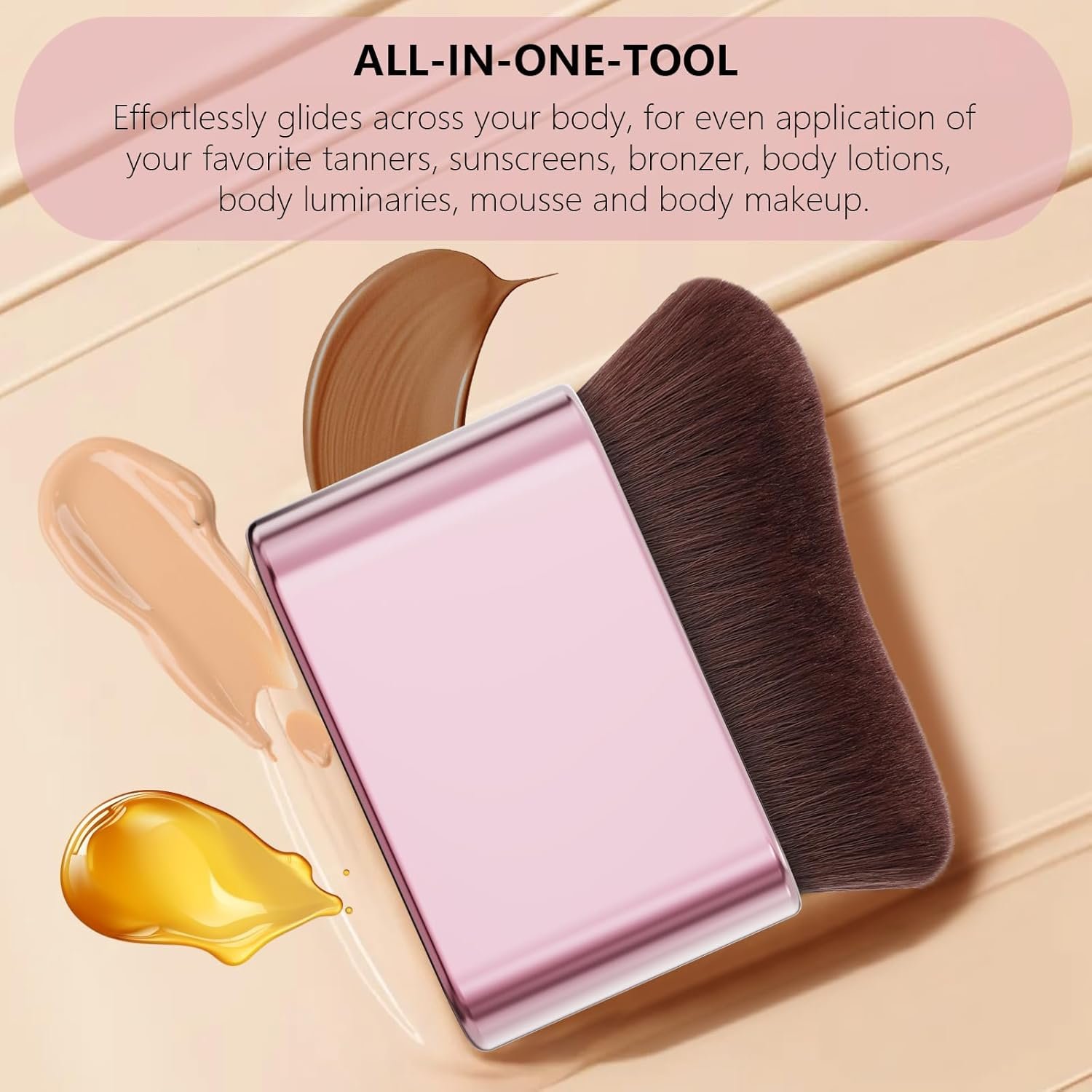 Self Tanner Brush Body Makeup Brush for Flawless Face and Body Makeup, Sunless Tanner Blending Brush Body Brush for Self Tanner, Bronzer, Foundation, Vegan & Cruelty Free - Image 2
